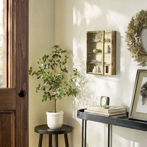 HEARTH & HAND Magnolia NWT Large Metal Display Box Shelf Brass Finish Cabinet - Picture 2 of 3